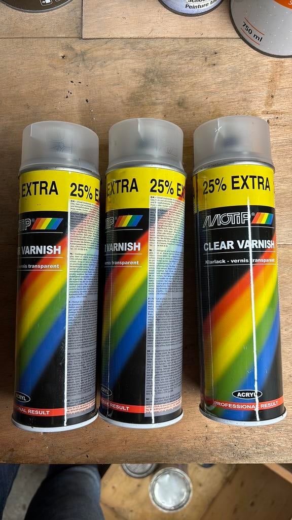 Motip Clear Varnish, blanke lak, mat - 3,5 spuitbus, Ophalen, Nieuw, Overige kleuren, Lak