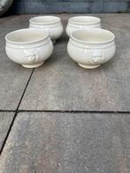 4x Albert Heijn soepkommen met leeuwenkop, Gebruikt, Porselein of Keramiek, Schaal, Rond