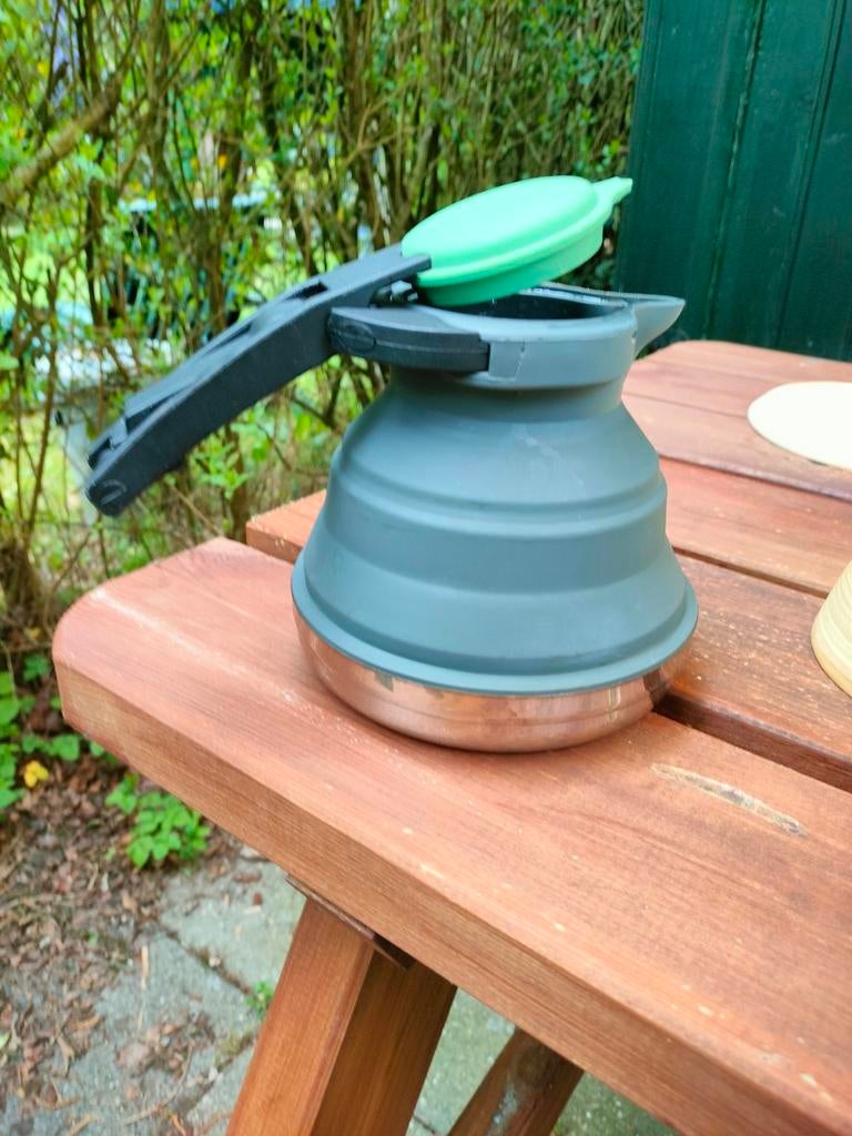 Inklapbare koffiepot kampeerspullen kamperen gaspitje, Tuin en Terras, Ophalen