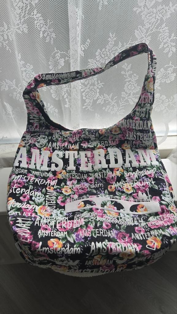 Schoudertas Julia Bloemen Amsterdam Zwart Robin Ruth, Sieraden, Tassen en Uiterlijk, Tassen | Schoudertassen, Ophalen of Verzenden