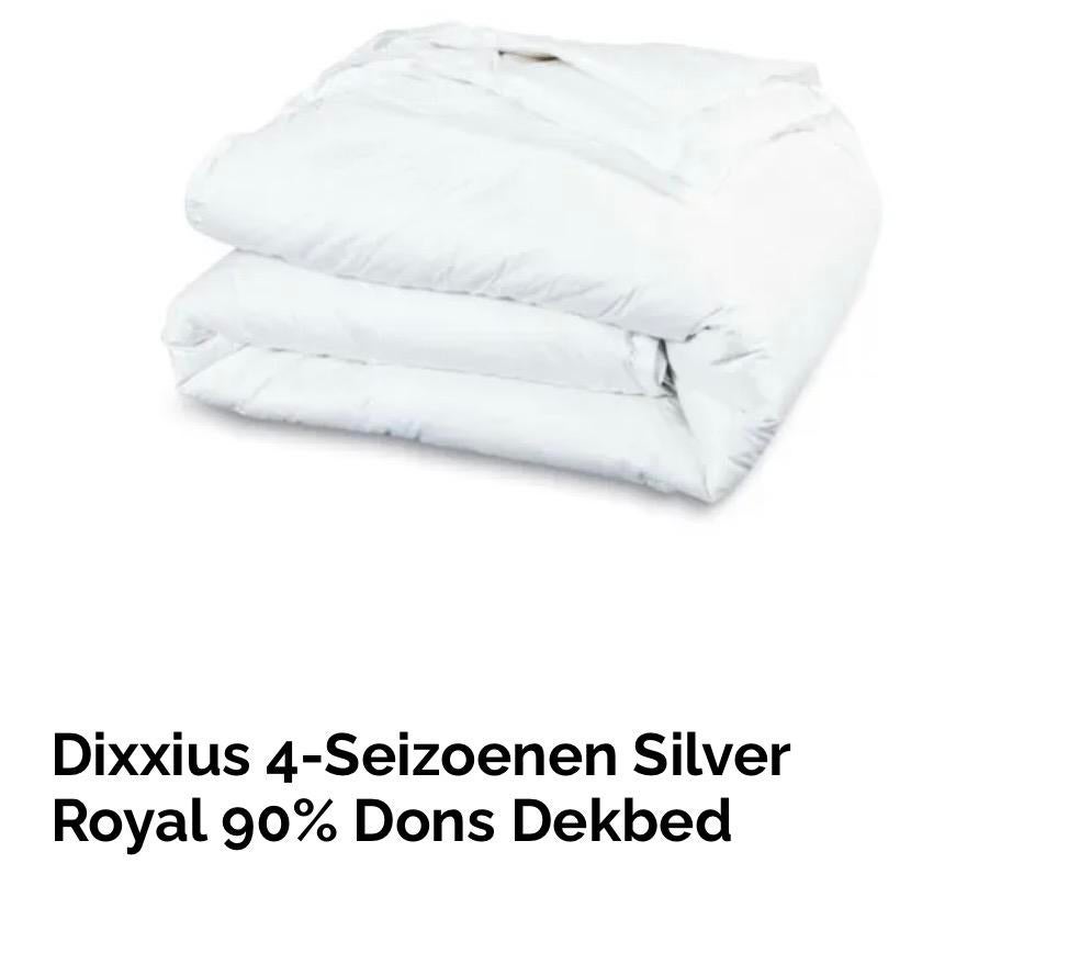 Dixxius 4-Seizoenen Silver Royal 90% Dons Dekbed, Huis en Inrichting, Wit, Ophalen of Verzenden, Deken of Dekbed, Nieuw