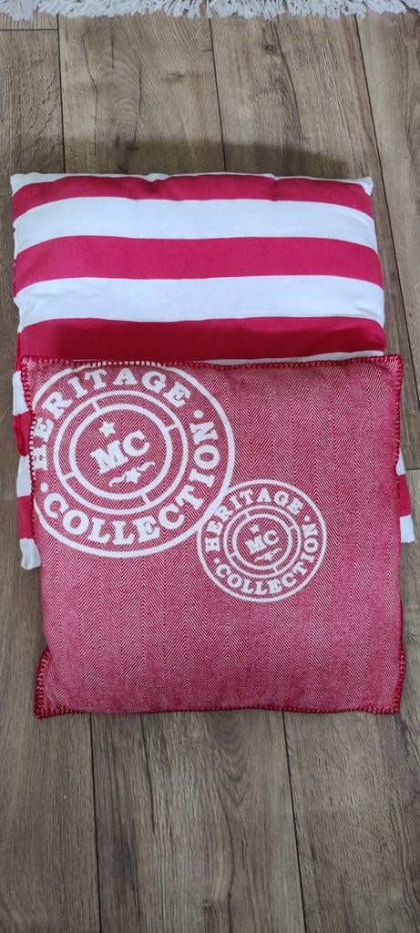 Mood Collection Kussenhoes Rood Wit Gestreepte Kussen, Huis en Inrichting, Woonaccessoires | Kussens, Ophalen, Zo goed als nieuw