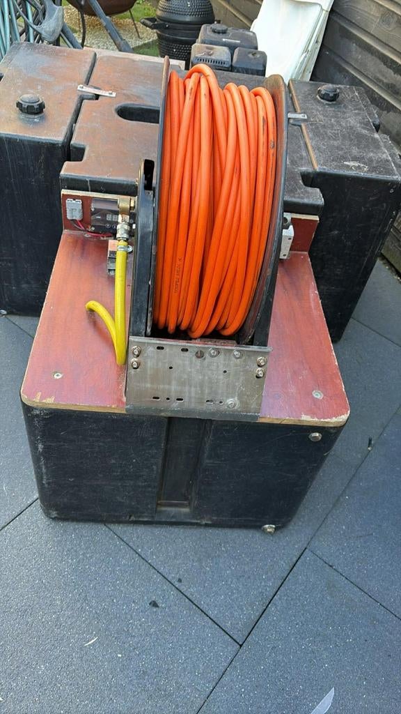 Tuckerpole systeem met haspel en watertank, Ophalen, Raamwisser of Trekker