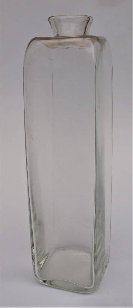 Vierkante fles - in 100% conditie - hoog 31 cm - circa 1900, Antiek en Kunst, Ophalen of Verzenden
