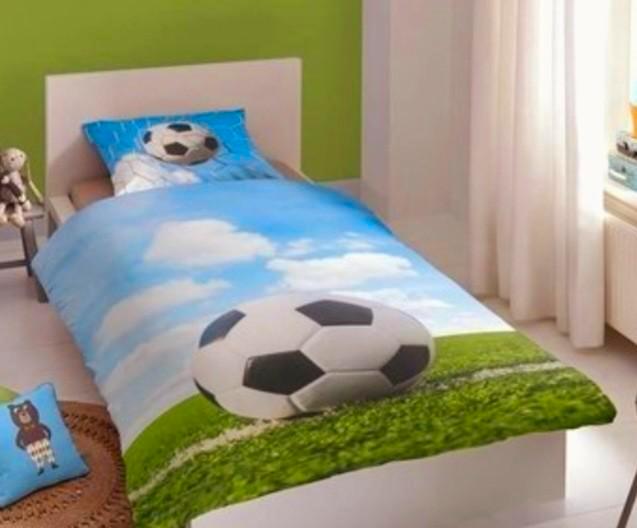 Voetbal dekbedovertrek, Kinderen en Baby's, Kinderkamer | Bedden, 180 cm of meer, 85 tot 100 cm, Ophalen of Verzenden