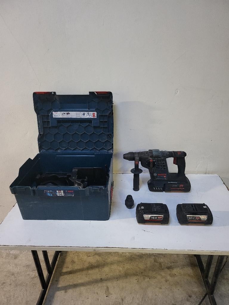 Bosch Blauw GBH 36 V-LI Plus Accu Boorhamer 36V 6,0Ah Li-Ion, Boor- en/of Breekhamer, Ophalen of Verzenden, Variabele snelheid
