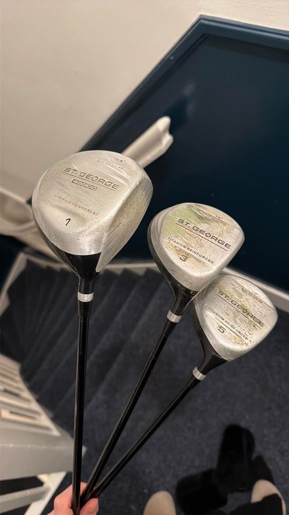 St George golf clubs - houten 3, houten 5, driver, Sport en Fitness, Golf, Ophalen, Gebruikt, Club, Overige merken