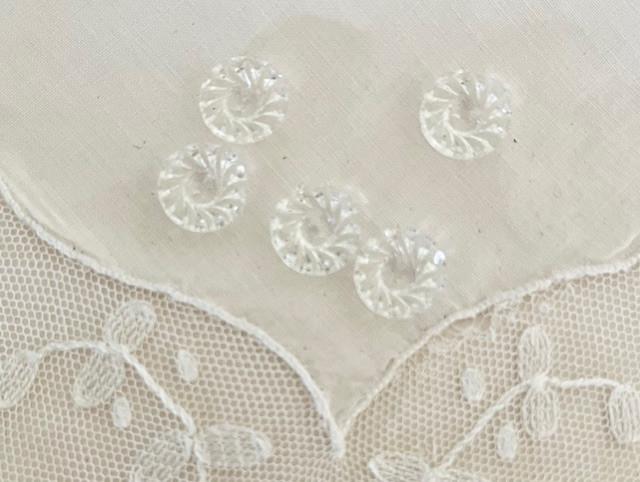 Franse vintage glazen knoopjes
