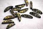 lot kralen 13 groene amber, Hobby en Vrije tijd, Kralen en Sieraden maken, Verzenden, Nieuw, Kraal