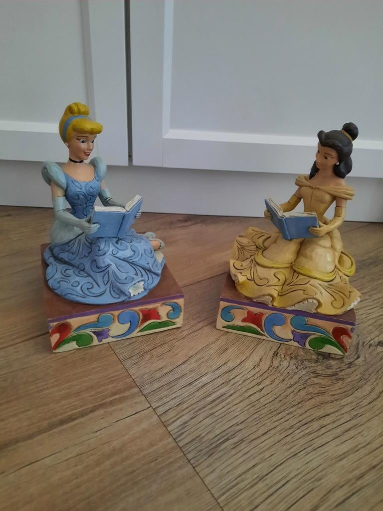 Disney traditions Assepoester en Belle Book Ends/boekensteun, Ophalen of Verzenden, Assepoester of Belle, Zo goed als nieuw, Beeldje of Figuurtje