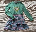 Nieuwe jurk Orange Stars groen lila 128, Kinderen en Baby's, Kinderkleding | Maat 128, Ophalen of Verzenden, Nieuw, Meisje, Jurk of Rok