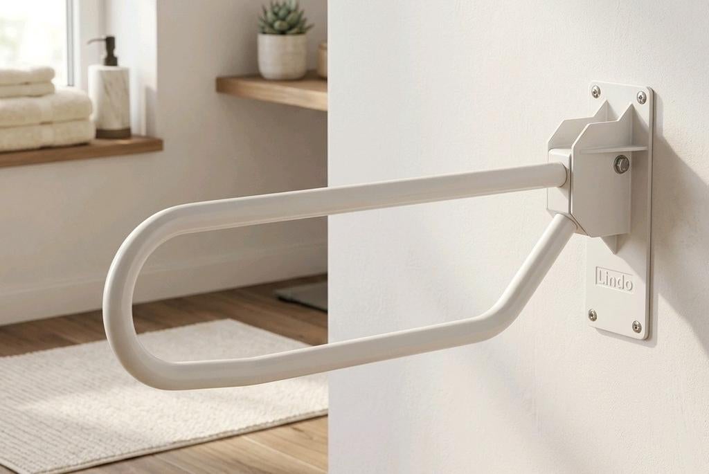 Te koop nette opklapbare Linido toiletbeugel, Ophalen, Zo goed als nieuw