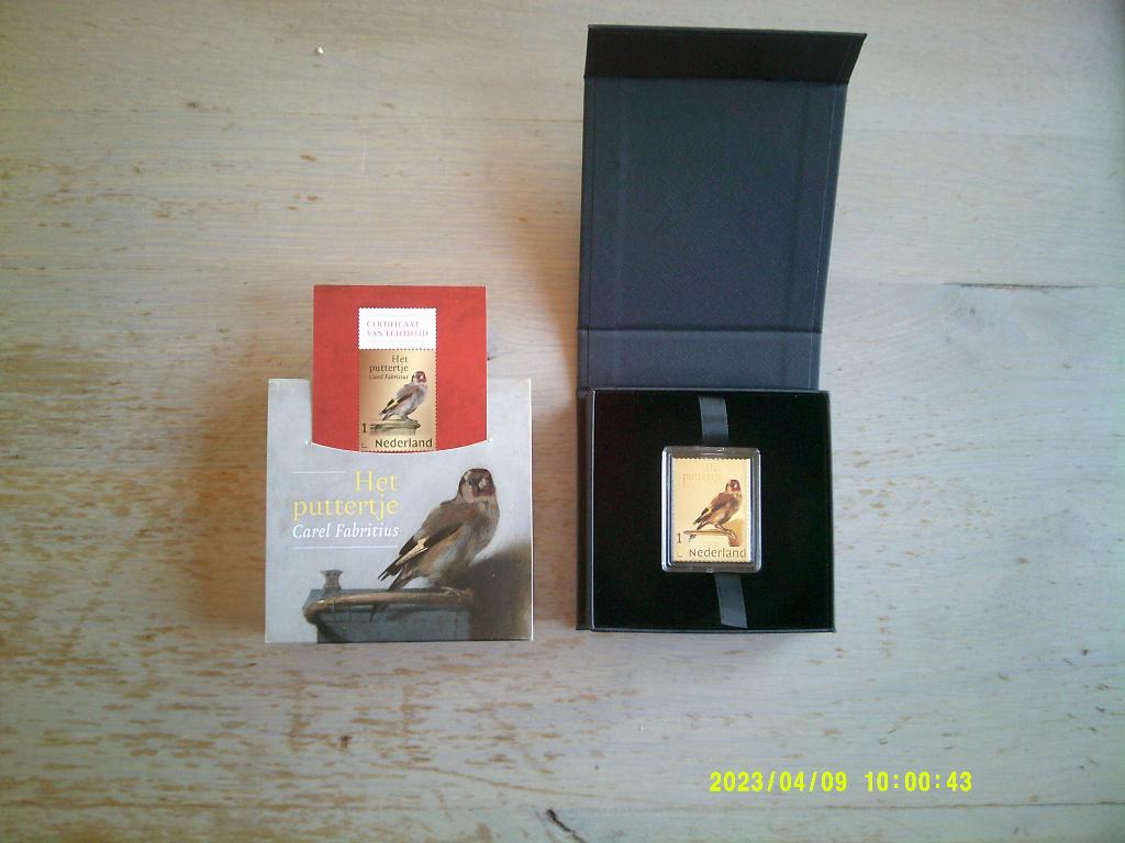 Gouden zegel: het puttertje van  Carel Fabritius, Ophalen of Verzenden, Na 1940, Postfris