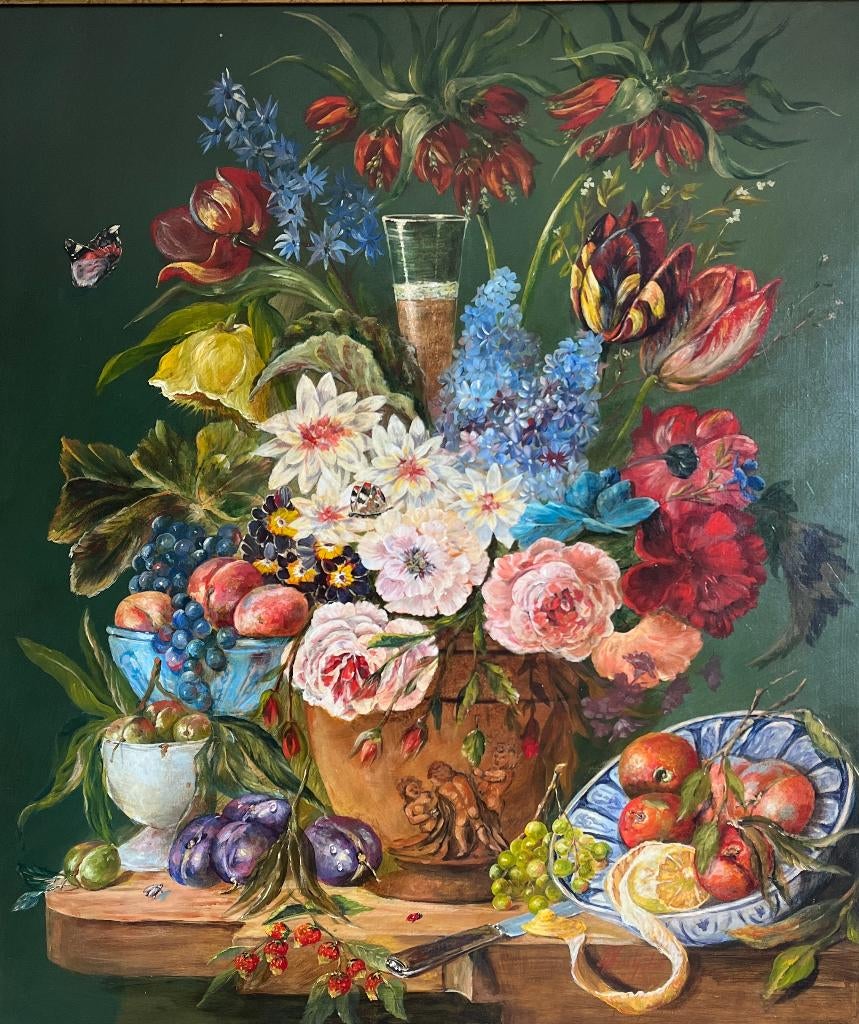 Mooi groot pronkstilleven op paneel. Verhulst, Ophalen