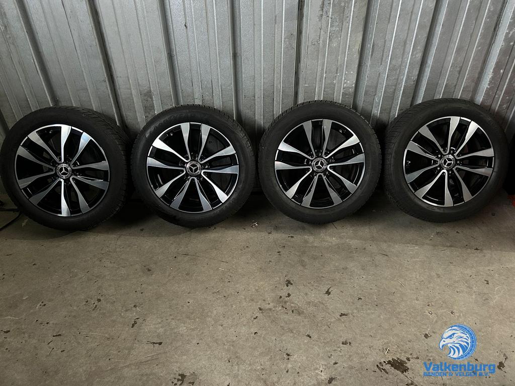 6mm! Originele Mercedes C-klasse W206 17 inch breedset zwart, Gebruikt, -, -, Banden en Velgen