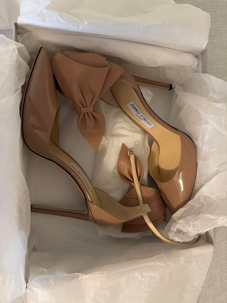 Jimmy Choo Kelly 100  Ballet Pink (PTZ 182) maat 41,5, Beige, Nieuw, Ophalen of Verzenden, Schoenen met hoge hakken