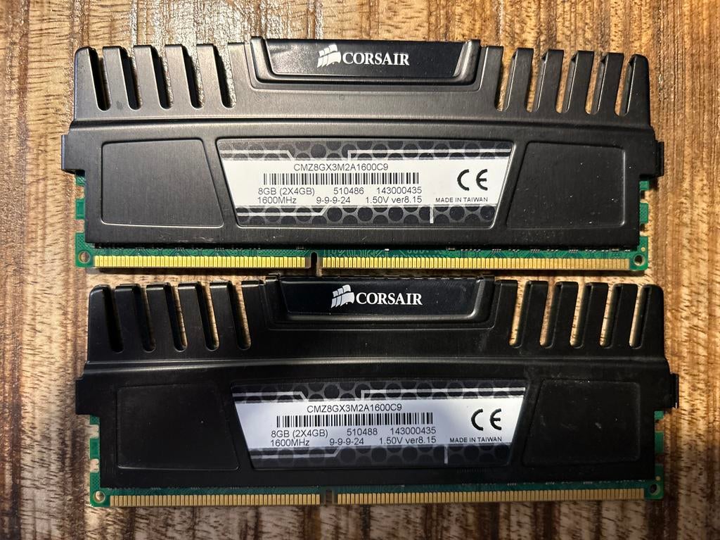 Corsair Vengeance 8GB (2x4GB) DDR3 RAM 1600MHz, Computers en Software, RAM geheugen, Server, 8 GB, DDR3, Ophalen of Verzenden
