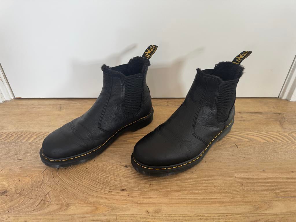 Dr. Martens 2976FL Gevoerde Chelsea Boots Maat 45, als nieuw, Kleding | Heren, Schoenen, Zwart, Boots, Ophalen of Verzenden, Zo goed als nieuw