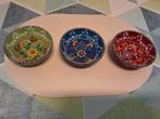 Handgemaakte Turkse Keramische Kommen - Set van 3, Porselein of Keramiek, Schaal, Rond, Nieuw
