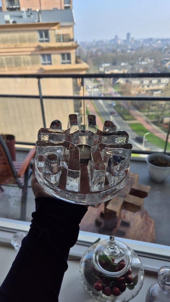 Vintage Brutalistisch Glazen Rechaud Georg Schutte Georgshüt, Antiek en Kunst, Antiek | Glas en Kristal, Ophalen