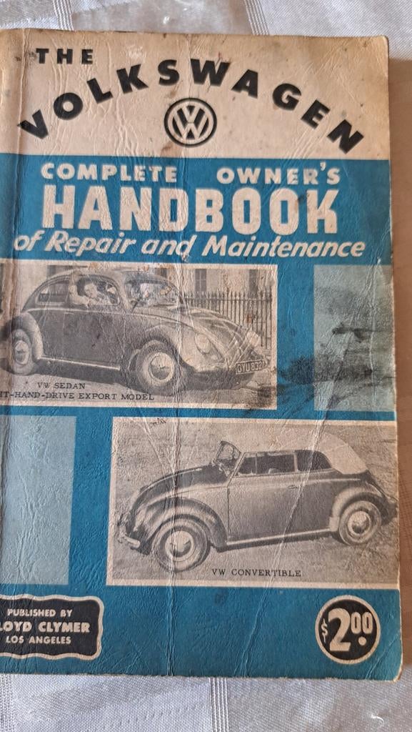 Volkswagen Owner's Handbook 1957, 1e druk Amerikaans., Ophalen of Verzenden