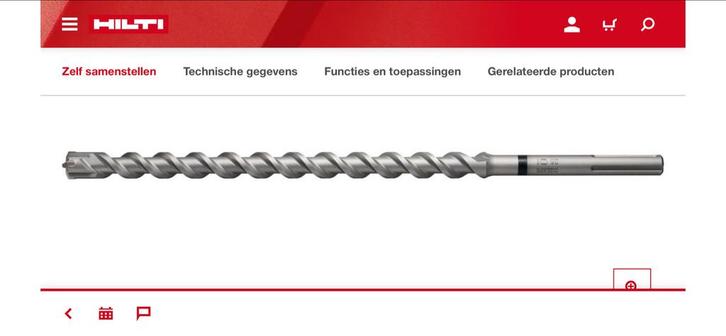 Hilti TE-Y SDS Max Boor 33mm, werklengte 26cm, nieuw, Doe-het-zelf en Verbouw, Gereedschap | Handgereedschap, Nieuw, Ophalen of Verzenden