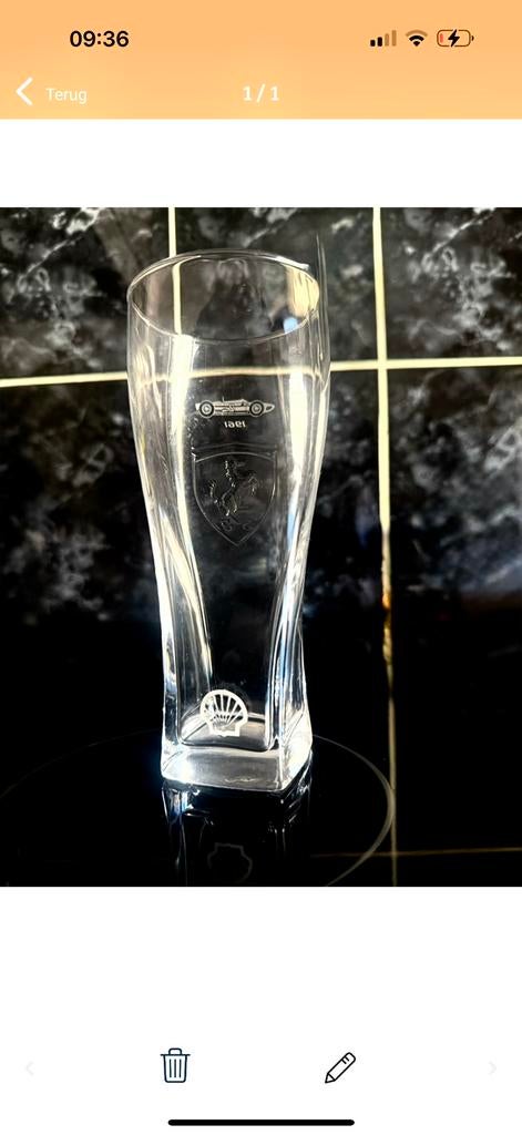 6x Ferrari glas 1964, Verzamelen, Ophalen, Zo goed als nieuw, Overige typen