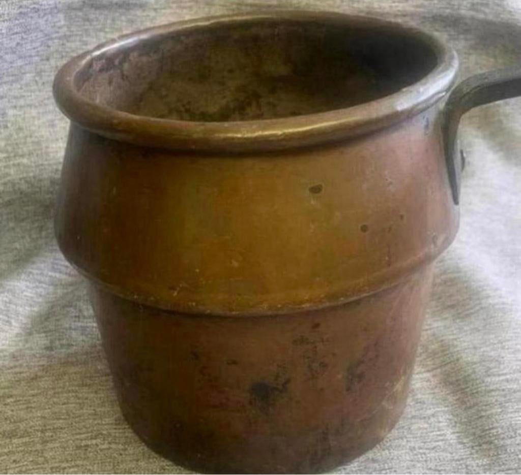 Hand gemaakte rood koperen steel pan voor doel als opgietpan, Ophalen of Verzenden, Koper