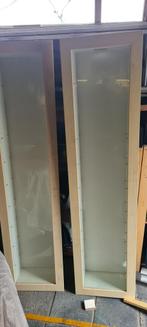 Vitrine hangkast 2 stuks, Huis en Inrichting, Ophalen, Minder dan 50 cm, Met deur(en), Glas