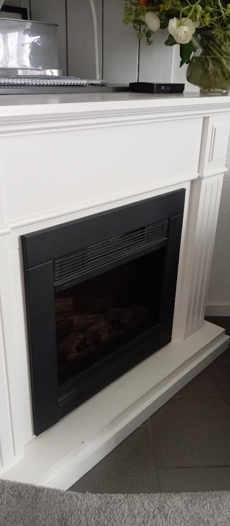 Electrische open haard met schouw, Ophalen, Gebruikt, Vrijstaande haard, Elektrische haard