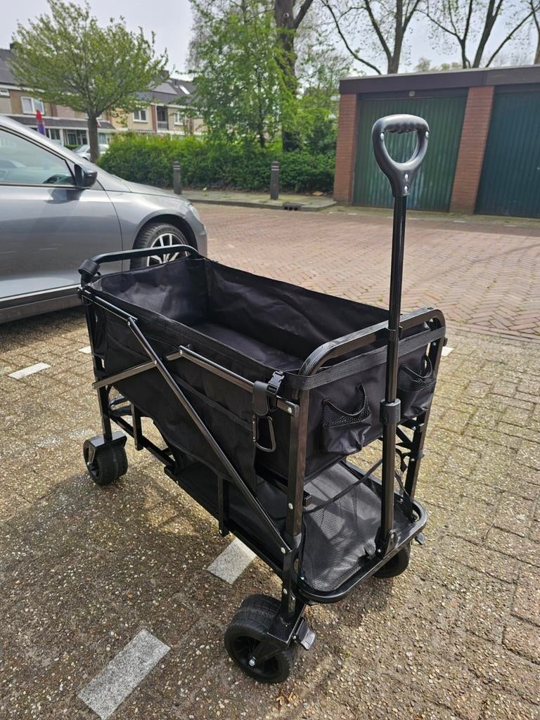 Opvouwbare Handkar 2-laags - tot 200 kg - Zo goed als nieuw, Caravans en Kamperen, Bolderkarren, Ophalen of Verzenden, Opvouwbaar