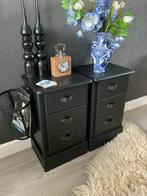 Ladekastjes Nachtkastjes Black & Woood & Tuigleer Kastjes, Huis en Inrichting, Ophalen of Verzenden, Zo goed als nieuw