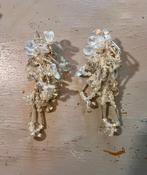 Vintage kristallen aurora borealis oorbellen oorhangers boho, Overige materialen, Hangers, Met strass, Ophalen of Verzenden