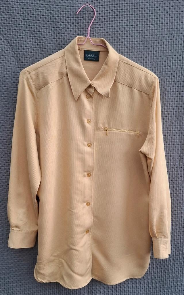 Vintage blouse, maat 38/M - geel - streepje - 90's, Kleding | Dames, Maat 38/40 (M), C&A, Info@c-a.com, Beige