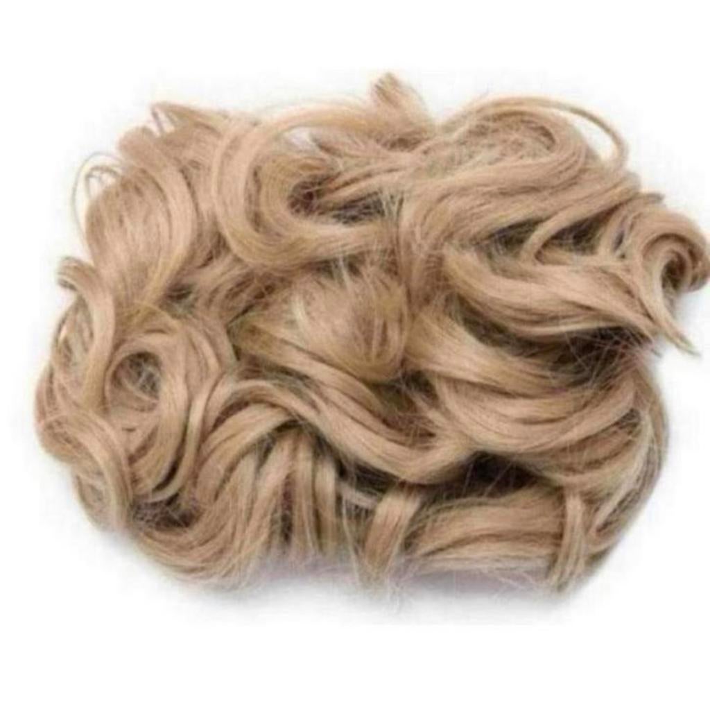 Chignon haar stuk Blonde Grote Dikke Krullen Scrunchie Blond, Nieuw, Ophalen of Verzenden, H, H