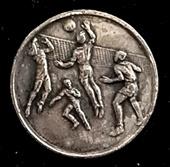 Volleybal speld-zilverkleur, Verzenden, Nieuw, Sport, Speldje of Pin