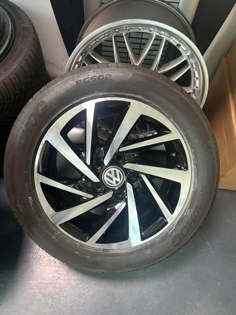Volkswagen Golf Cadyy Originele Velgen 5x112  205 55 16 inch, Gebruikt, 16 inch, Total car expert, Banden en Velgen