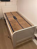 Elektrisch verstelbaar seniorenbed 90x200, wit, Ophalen, Verstelbaar, 90 cm, Eenpersoons