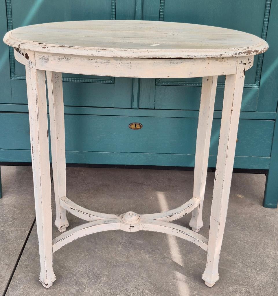 Vintage ovaal tafeltje, Antiek en Kunst, Curiosa en Brocante, Ophalen