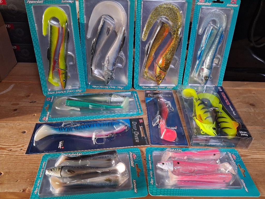 10 verp. Noorwegen kunstaas (Shads) Heilbot/Kabeljauw..., Tinstraat, Overige typen, Nieuw, Ophalen of Verzenden