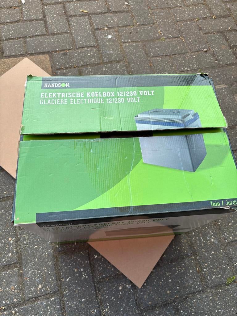 HandsOn Elektrische Koelbox 12/230 Volt, Caravans en Kamperen, Koelboxen, Ophalen, Zo goed als nieuw, Koelbox, Elektrisch