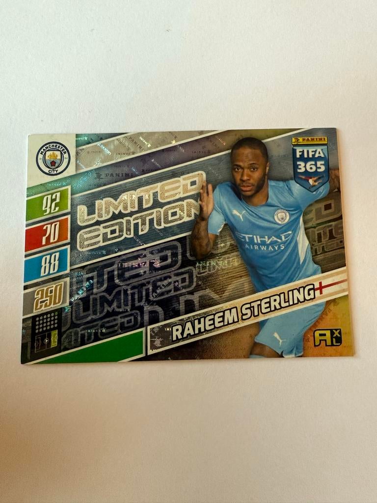 Raheem Sterling Limited Edition Spelerskaart FIFA 365, Ophalen of Verzenden, Zo goed als nieuw, Buitenlandse clubs, Spelerskaart