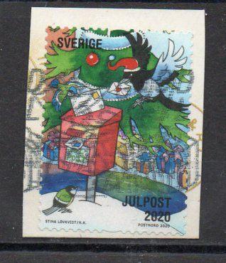 Kerstzegel - Julpost - Zweden - 2020, Verzenden, Zweden, Gestempeld