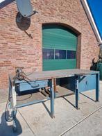 werkbank/lastafel met stalen blad en bankschroef, Ophalen of Verzenden, Gebruikt, 170 cm of meer, Bankschroef