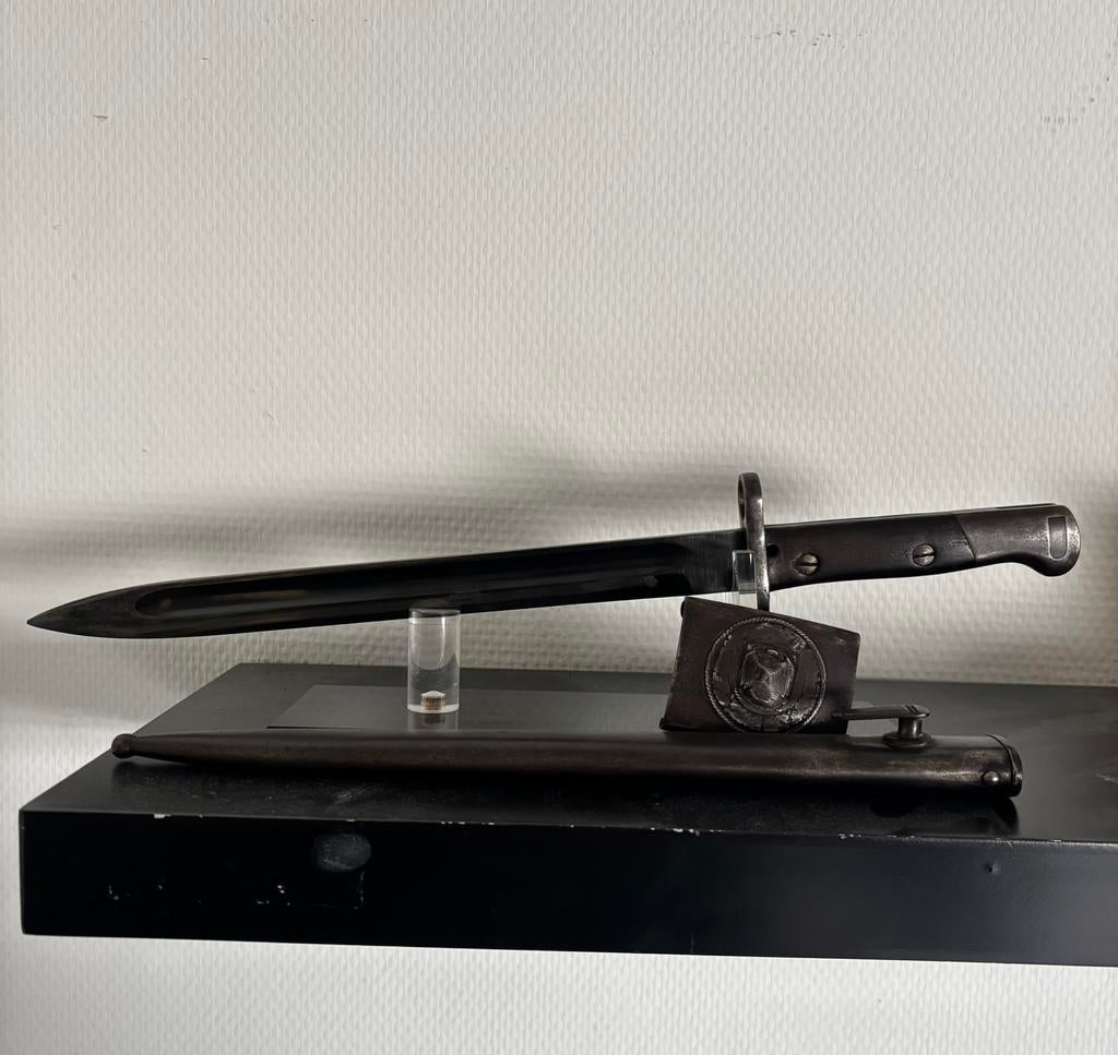 Bajonet met schede - gedenazificeerd koppelslot, Verzamelen, Militaria | Tweede Wereldoorlog, Ophalen of Verzenden, Landmacht