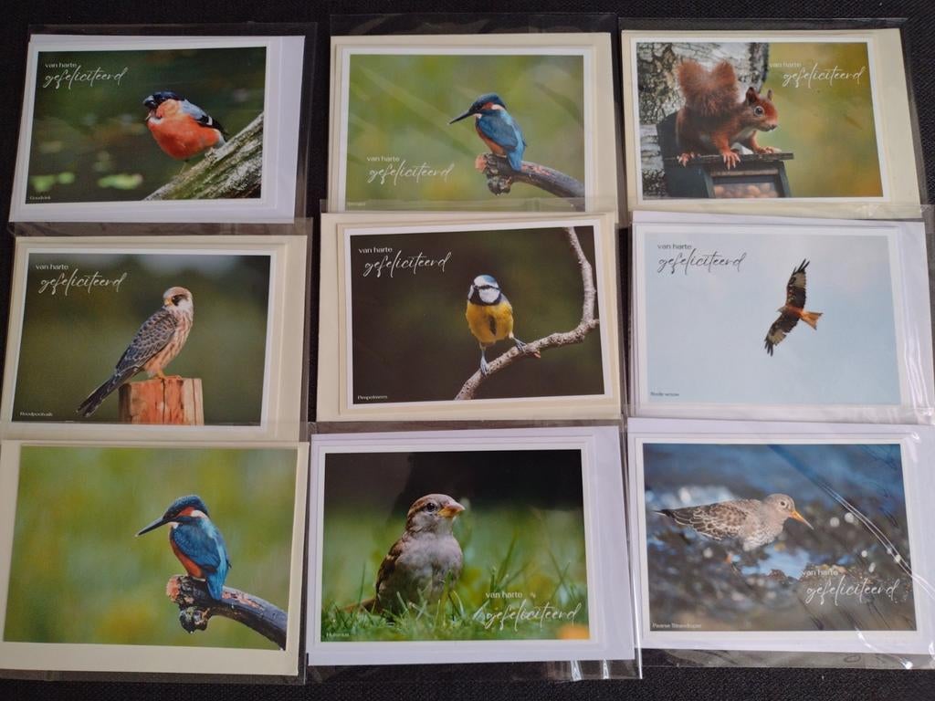 Pakket van 18 st dubbele foto kaarten met envelop (handmade), Nieuw, Ophalen of Verzenden, Overige thema's, Nvt