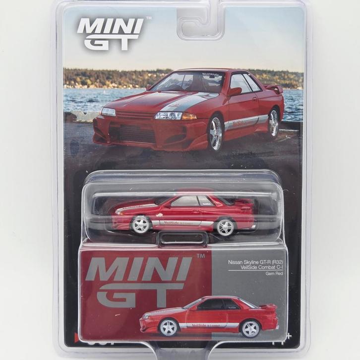 Mini GT Nissan Skyline GT-R (R32) VeilSide Combat C-I Rood, Hobby en Vrije tijd, Modelauto's | Overige schalen, Nieuw, Auto, Ophalen of Verzenden