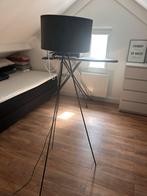 Staande vloerlamp met velvet lampenkap, Ophalen, Gebruikt, Metaal, 150 tot 200 cm
