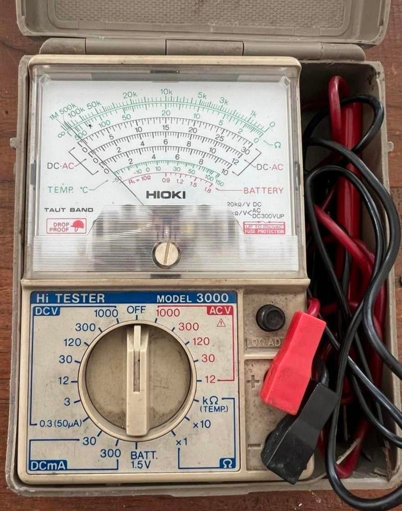 HIOKI Hi TESTER MODEL 3000 analoge multimeter, Doe-het-zelf en Verbouw, Meetapparatuur, Ophalen of Verzenden, Gebruikt, Multimeter