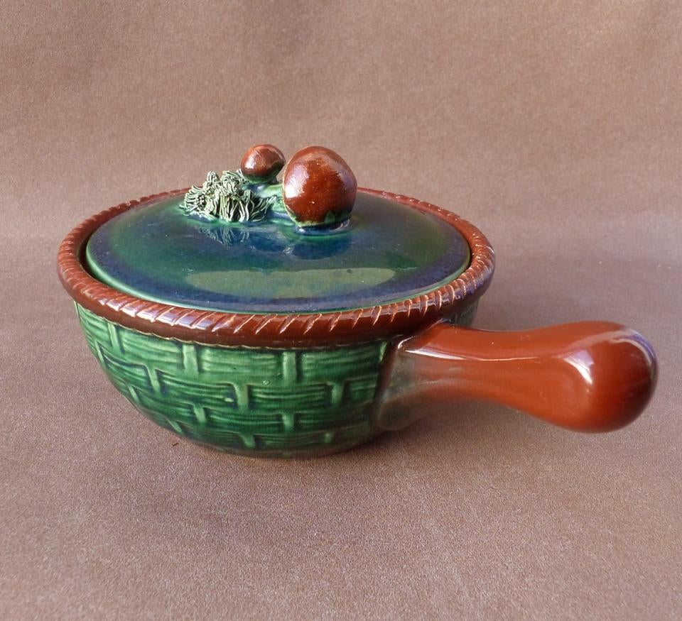 Faiencerie de Thulin Tellurite Belgium soepkom terrine cocot, Ophalen of Verzenden